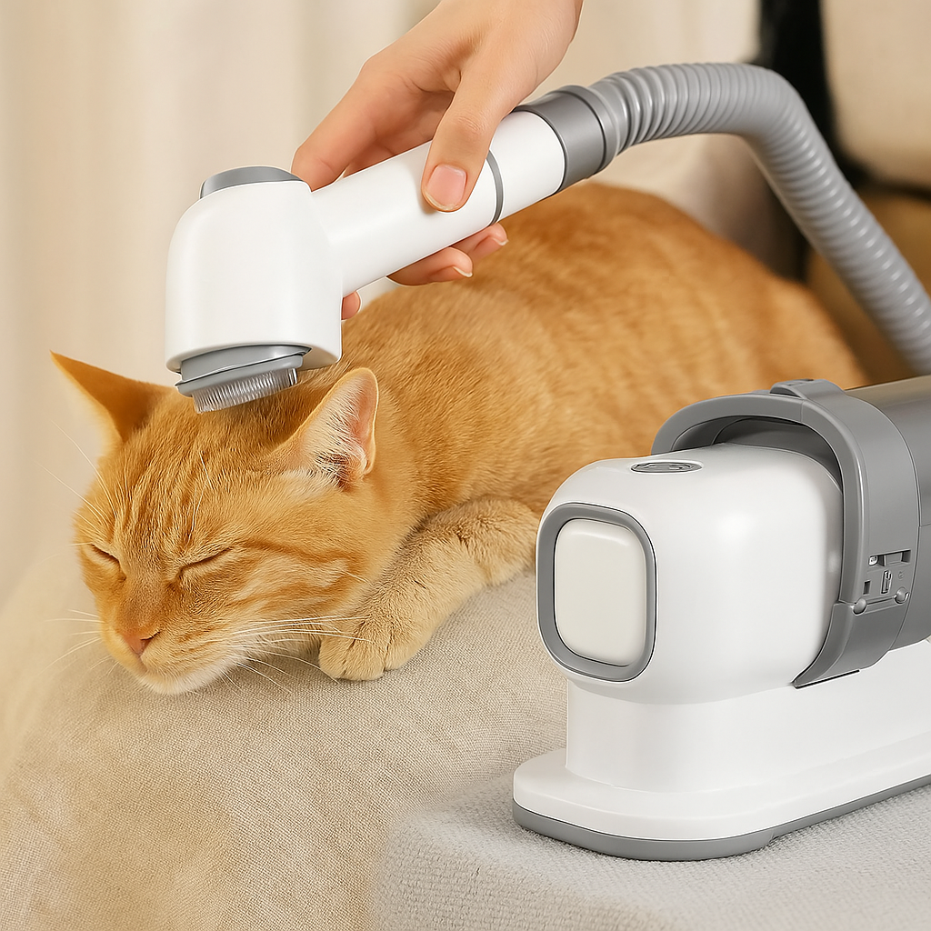 Grooming Vacuum Kit – 5-in-1 Pet Hair Remover & Clipper for Dogs & Cats