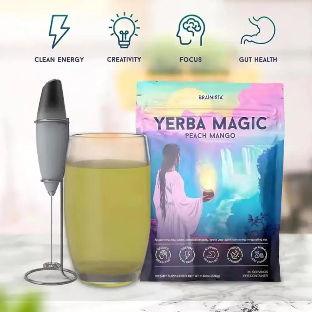 Yerba Mate 3-in-1 Energy Supplement, Phytonutrient Extracts for Brain Digestive Health